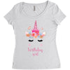 birthday unicorn family series birthday girl Women's Triblend Scoop T-shirt