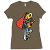 inside a mushroom Ladies Fitted T-Shirt
