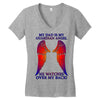my dad is my angel Women's V-Neck T-Shirt