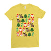 christmas pixel Ladies Fitted T-Shirt
