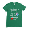 Our Family is Growing Ladies Fitted T-Shirt