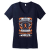 Never Underestimate The Strength Of A Leukemia Cancer Warrior Women's V-Neck T-Shirt