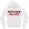 allergic to bullshit Zipper Hoodie