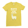 Save The Drama For Your Lama Ladies Fitted T-Shirt