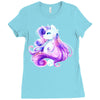 Shining Beautiful Unicorn Ladies Fitted T-Shirt