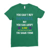 you can't buy happiness, but you can adopt a cat and that's pretty muc Ladies Fitted T-Shirt