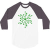 snowflake geek usb green 3/4 Sleeve Shirt