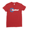 top dad mens funny novelty Ladies Fitted T-Shirt