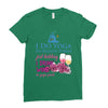 yoga and wine Ladies Fitted T-Shirt