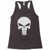 the punisher skull head Racerback Tank