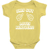 this guy loves kentucky   copy Baby Onesie