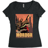 visit mordor Women's Triblend Scoop T-shirt