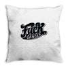 fuck cancer (2) Throw Pillow