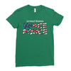 United States Space Force American Flag Ladies Fitted T-Shirt
