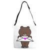 brown Adjustable Strap Totes