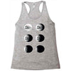 the phases of the moon of laika dog Racerback Tank