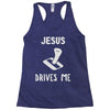 jesus drives me Racerback Tank