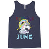 unicorns are born in june cute unicorn Tank Top