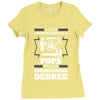 Never Underestimate A Pops With An Engineer Degree Ladies Fitted T-Shirt
