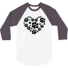 cat love paw 3/4 Sleeve Shirt