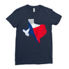Eroded Texas Map With Flag Ladies Fitted T-Shirt