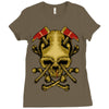skull axe Ladies Fitted T-Shirt