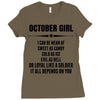 Super October Girl Ladies Fitted T-Shirt