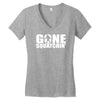 big foot sasquatch Women's V-Neck T-Shirt