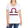libra logo Ladies Curvy T-Shirt