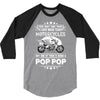 Motorcycles Pop Pop 3/4 Sleeve Shirt