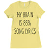 my brain is 85% song lyrics Ladies Fitted T-Shirt