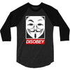 disobey crew 3/4 Sleeve Shirt