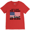 Lets Pray For Vegas, God Bless V-Neck Tee