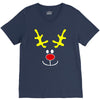 reindeer face novelty christmas V-Neck Tee