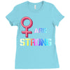 Women's March We are Strong Ladies Fitted T-Shirt