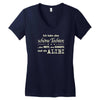 ich hab eine sch&ouml;ne tochter Women's V-Neck T-Shirt