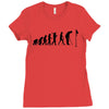 evolution of a golfer mens black golf t shirt top new Ladies Fitted T-Shirt