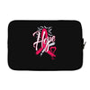 breast cancer awareness hope ribbon heart Laptop sleeve
