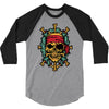 pirate bones skull 3/4 Sleeve Shirt