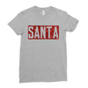 santa red glitter Ladies Fitted T-Shirt