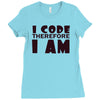 i code therefore i am Ladies Fitted T-Shirt