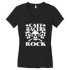 biker t shirt cafe racers ton up boys rockers greasers rock Women's V-Neck T-Shirt