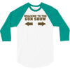 welcome to the gun show ron burdundy anchorman inspired gift funny 3/4 Sleeve Shirt
