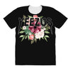 Yeezus with Flowers All Over Women's T-shirt