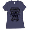 Super Cool Mom Of A Freaking Awesome Son Ladies Fitted T-Shirt