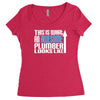 this is what an awesome plumber looks like Women's Triblend Scoop T-shirt