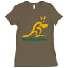 wallabies gold logo Ladies Fitted T-Shirt