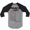March Girl Facts Pisces 3/4 Sleeve Shirt