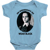 on wednesdays we wear black Baby Bodysuit