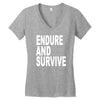 endure survive Women's V-Neck T-Shirt